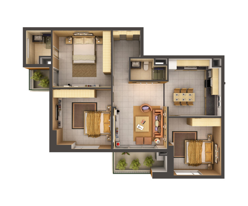 Clean general areas with organized spaces